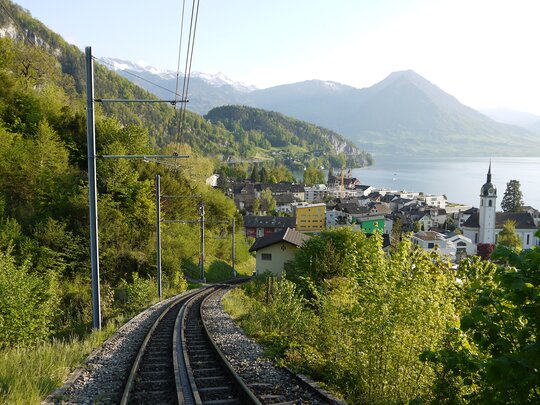 Panoramaweg Vitznau - Übergang Rigi Bahn bei Platten