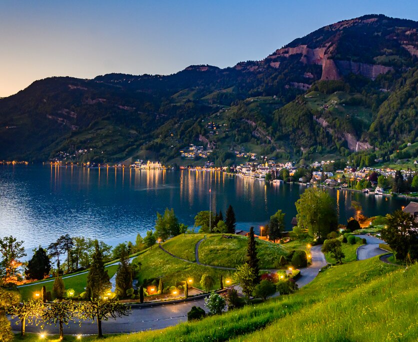 Aussicht auf das Dorf vom Hotel FloraAlpina | © Herby-Foto-Art